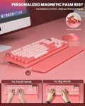 Cute Retro Wireless Keyboard and Mouse Combo