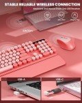 Cute Retro Wireless Keyboard and Mouse Combo