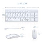 TopMate Wireless Keyboard and Mouse Combo - White