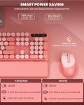 Cute Retro Wireless Keyboard and Mouse Combo