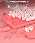Cute Retro Wireless Keyboard and Mouse Combo