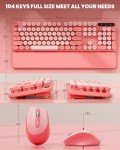 Cute Retro Wireless Keyboard and Mouse Combo