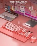 Cute Retro Wireless Keyboard and Mouse Combo