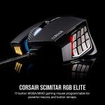 Corsair Scimitar RGB Elite Gaming Mouse, Black
