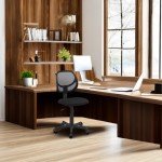 Adjustable Low-Back Office Desk Chair with Mesh