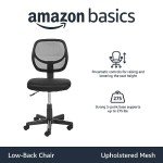 Adjustable Low-Back Office Desk Chair with Mesh