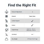 Adjustable Low-Back Office Desk Chair with Mesh