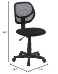 Adjustable Low-Back Office Desk Chair with Mesh