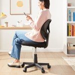 Adjustable Low-Back Office Desk Chair with Mesh