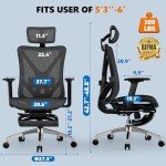 Gabrylly Ergonomic Office Chair with Lumbar Support