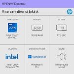 HP Envy Desktop PC, Intel Core i7, 32GB RAM