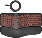 Arteck Ergonomic Split Keyboard with Backlit Colors