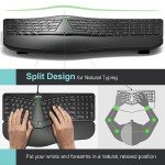 Arteck Ergonomic Split Keyboard with Backlit Colors