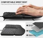 Arteck Ergonomic Split Keyboard with Backlit Colors