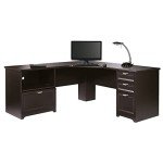 Realspace® Magellan 71"W L-Shaped Desk - Espresso