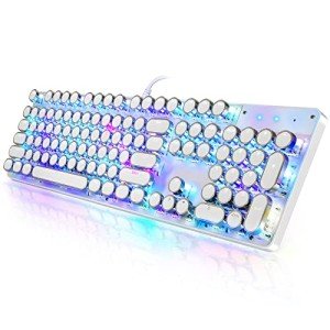 Retro Round Keycap Mechanical Gaming Keyboard - RGB