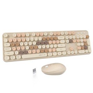 Colorful Wireless Keyboard and Mouse Combo Set