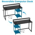 GreenForest Compact Desk with USB and Power Outlet