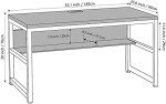 TOPSKY 55" Black Computer Desk with Bookshelf