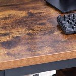 TOPSKY 55" Black Computer Desk with Bookshelf