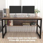 TOPSKY 55" Black Computer Desk with Bookshelf