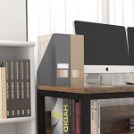 TOPSKY 55" Black Computer Desk with Bookshelf