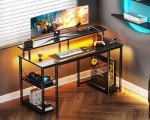 48" LED Gaming Desk with Monitor Stand and Storage