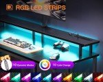 48" LED Gaming Desk with Monitor Stand and Storage