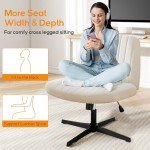DUMOS Comfy Adjustable Armless Office Chair
