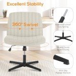 DUMOS Comfy Adjustable Armless Office Chair