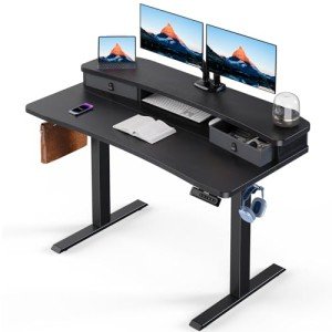 HUANUO Adjustable Electric Standing Desk with Drawers