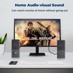 ROSON Compact Stereo Speakers with Headphone Jack