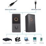 ROSON Compact Stereo Speakers with Headphone Jack