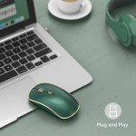 Silent Wireless Mouse with Adjustable DPI Levels