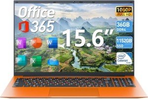 Naclud 15.6" Laptop with 36GB RAM & SSD