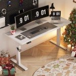 Height Adjustable Electric Standing Desk with Wheels