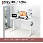 Height Adjustable Electric Standing Desk with Wheels
