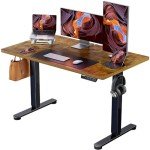 ErGear Adjustable Height Standing Desk - Vintage Brown
