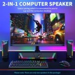 OFFSIR RGB Wired SoundBar Speakers for PC