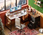 AODK 53" L-Shaped Gaming Desk with USB Outlets