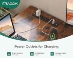 AODK 53" L-Shaped Gaming Desk with USB Outlets