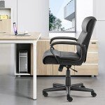 Mid-Back Adjustable Office Chair with Armrests