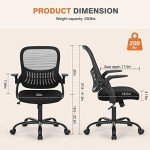 Ergonomic Mesh Swivel Office Desk Chair, Black