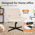 Adjustable Armless Criss Cross Office Desk Chair