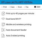 HP LaserJet Pro MFP 4101fdw All-in-One Printer