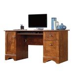 Brushed Maple Office Computer Desk, 59.45" Wide