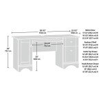 Brushed Maple Office Computer Desk, 59.45" Wide