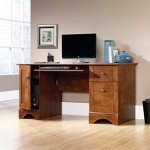Brushed Maple Office Computer Desk, 59.45" Wide