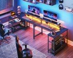 ODK 121 cm L-Shaped Gaming Desk with USB Ports