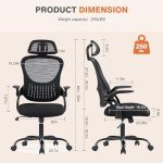 Ergonomic High-Back Office Desk Chair with Wheels